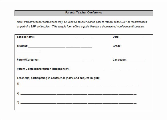 Parent Teacher Conference form Pdf Unique 11 Teacher Schedule Templates Docs Excel Pdf