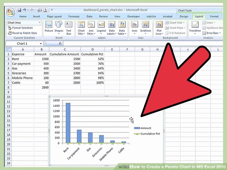 Pareto Chart Excel Template Fresh How to Create A Pareto Chart In Ms Excel 2010 14 Steps