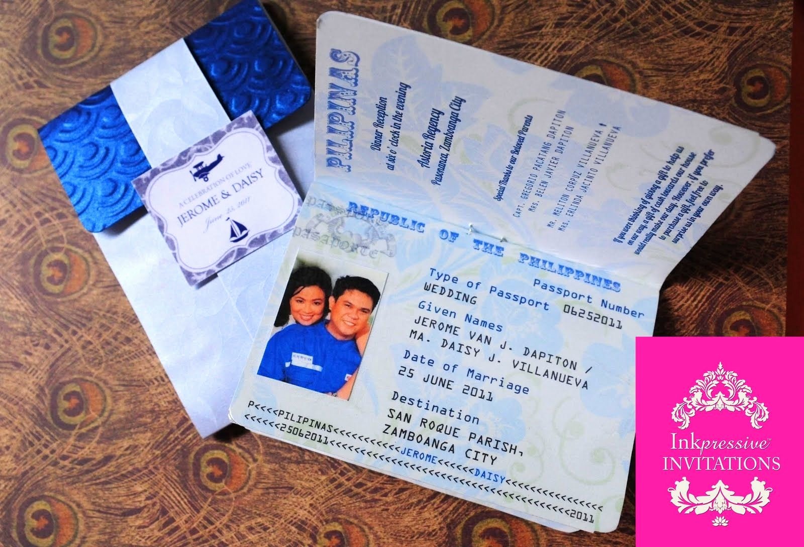 Passport Invitation Template Free New Passport Wedding Invitations Template