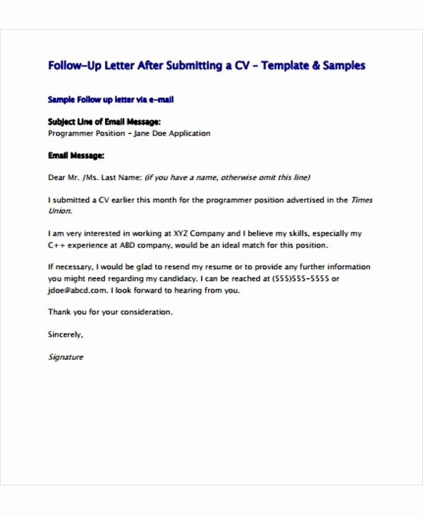 Patient Follow Up Letter Templates Lovely Follow Up Letter