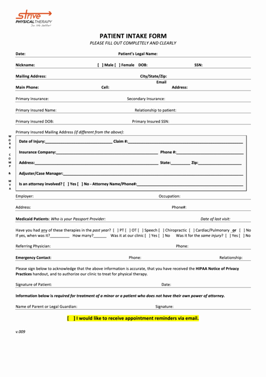 Patient Intake form Pdf Beautiful 17 therapy Intake form Templates Free to In Pdf