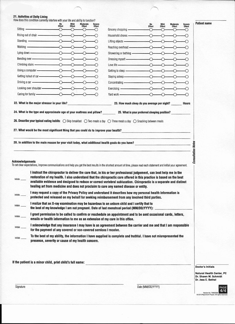Patient Intake form Pdf New New Patient Intake forms