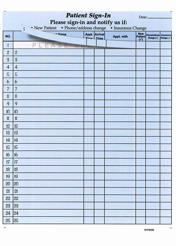 Patient Sign In Sheets Elegant Patient Sign In forms Pliance Made Easy Health forms &amp; Systems Inc