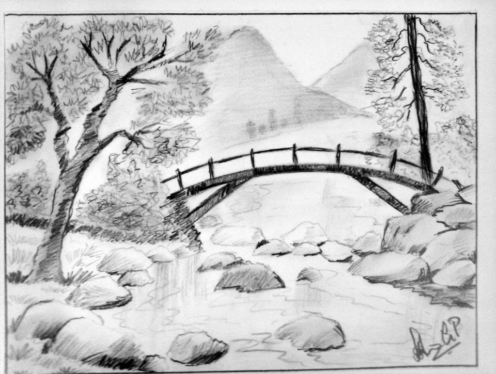 Pencil Sketches Of Nature New Easy Landscape Drawing Pastel Painting How to Draw A Simple Drawing Class
