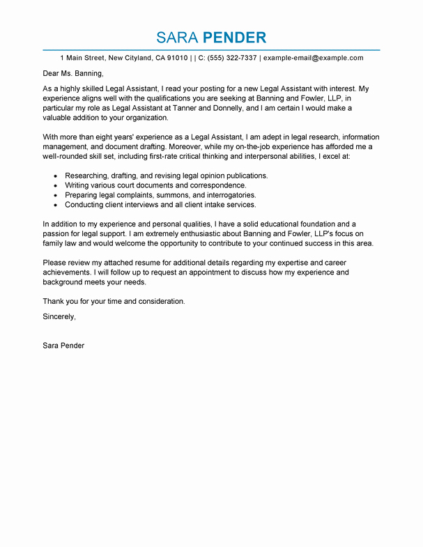 Personal assistant Cover Letter Unique 350 Free Cover Letter Templates for A Job Application