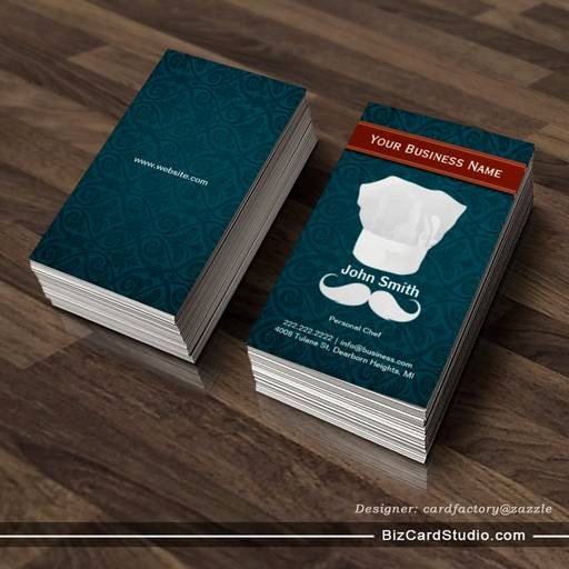 Personal Chef Business Card Best Of Business Card Templates Studio White Mustache Personal Chef Business Card