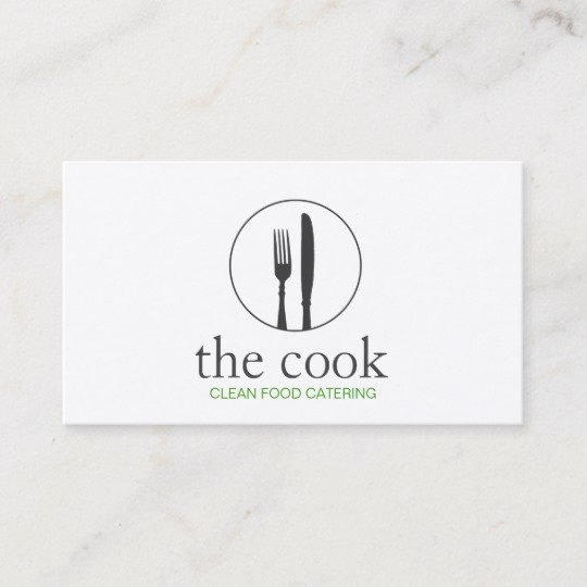 Personal Chef Business Card New Personal Chef Elegant Catering Simple Modern Business Card