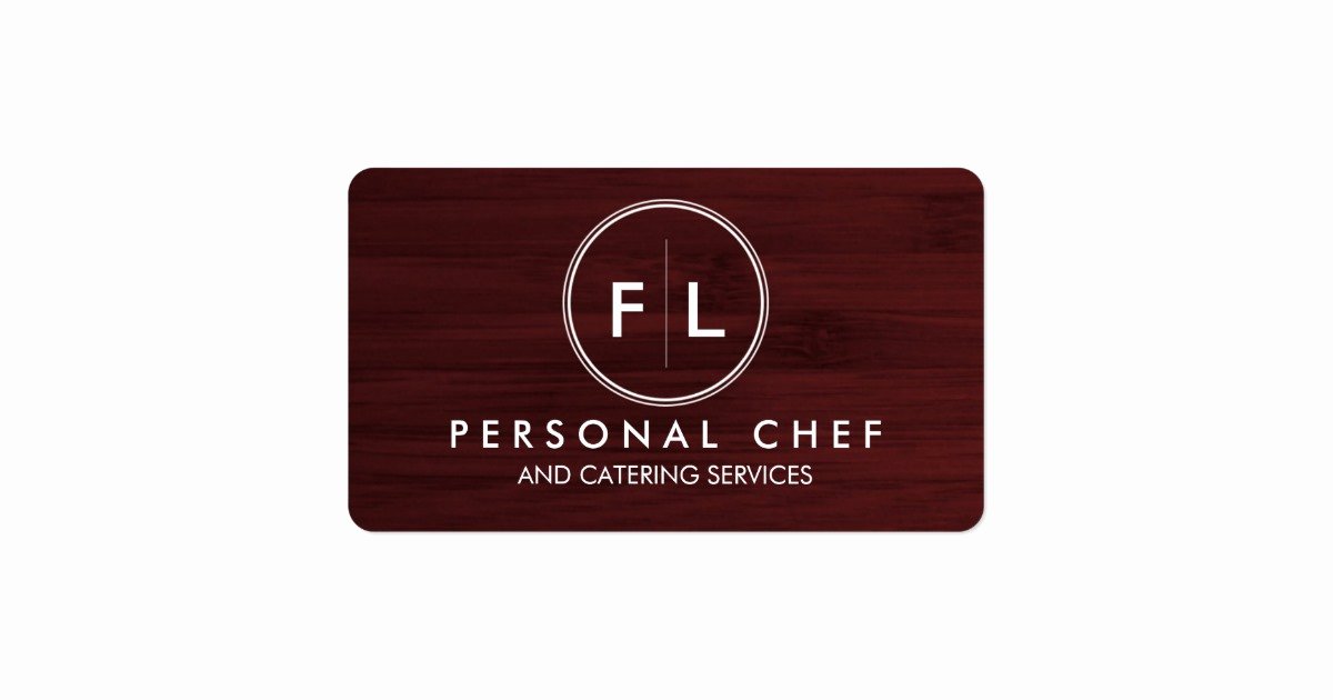 Personal Chef Business Cards Elegant Cutting Board Personal Chef Catering Business Card