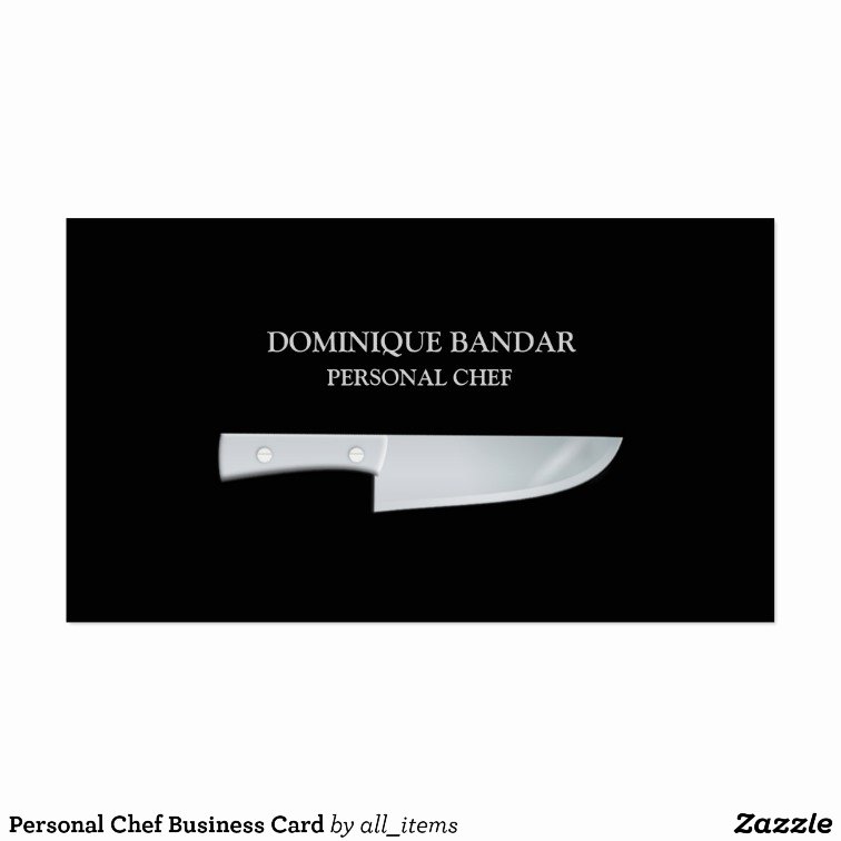 Personal Chef Business Cards Elegant Personal Chef Business Card