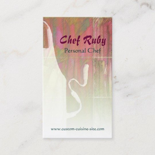 Personal Chef Business Cards Luxury Chef Ruby Personal Chef Business Card