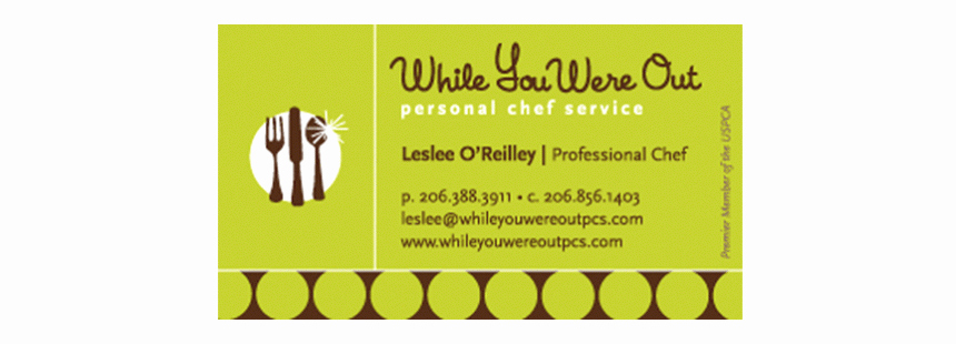Personal Chef Business Cards Luxury Personal Chef Service Business Card Dani Mac Design