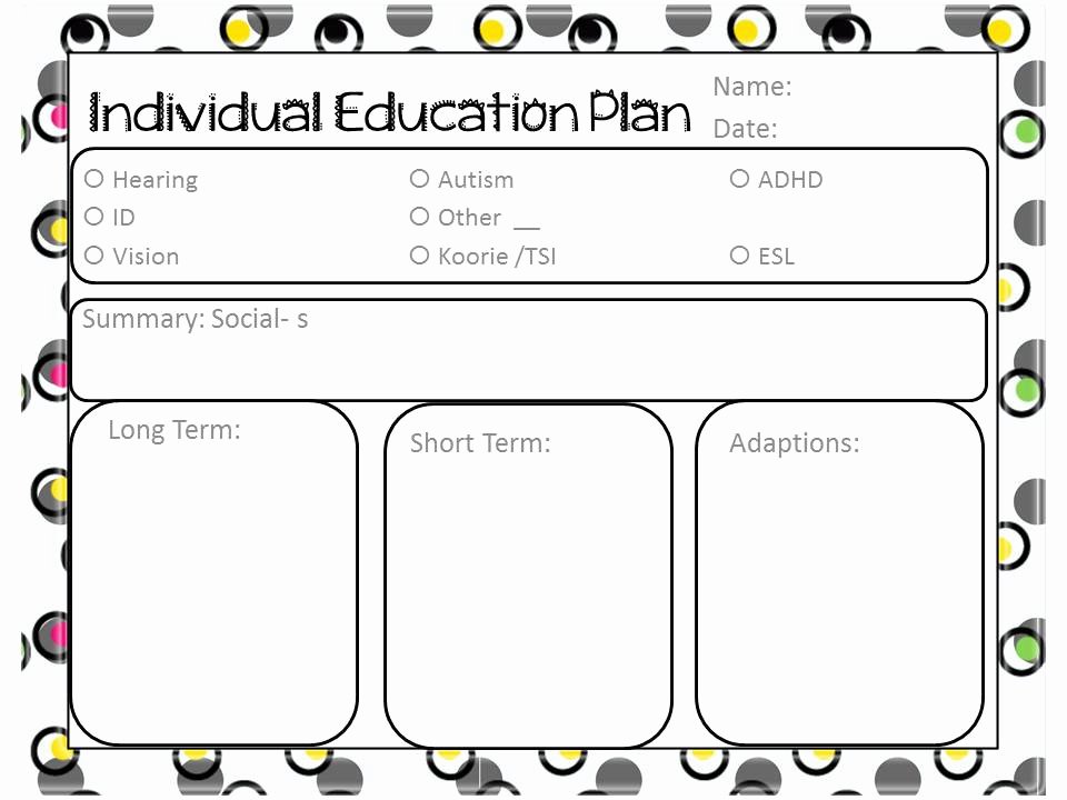Personal Learning Plan Template Fresh A Happy Little Time Teacher Blog Freebie Template for Iep S or Ilp S or Whatever You Call them