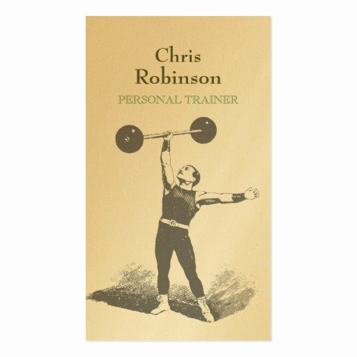 Personal Trainers Business Cards Inspirational Gold Vintage Personal Trainer Business Card