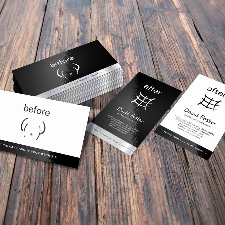 Personal Trainers Business Cards New Gym Fitness before and after Personal Trainer Business Card Zazzle
