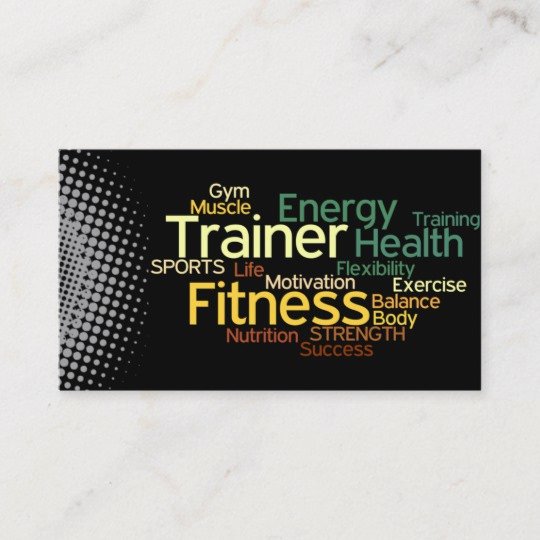 Personal Training Business Card Awesome Personal Trainer Business Card