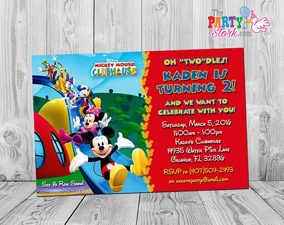 Personalized Mickey Mouse Invitations Awesome Mickey Mouse Clubhouse Invitations Printable Personalized