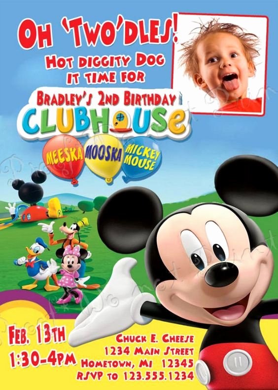 Personalized Mickey Mouse Invitations Unique Exclusive Mickey Mouse Clubhouse Birthday Invitations