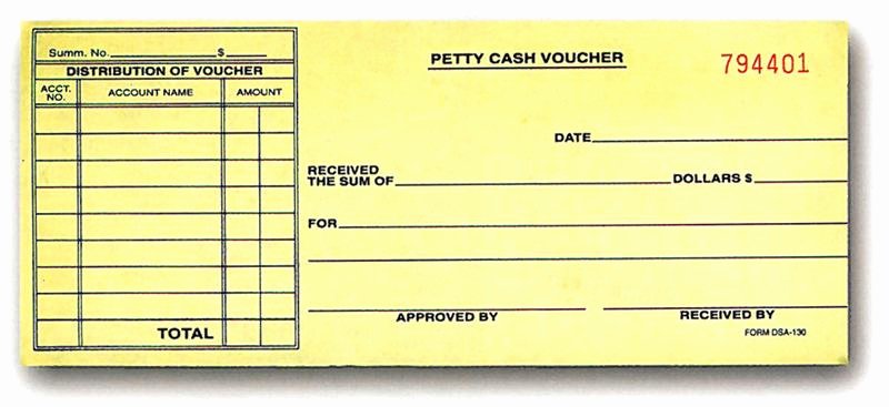 Petty Cash Voucher form Elegant Petty Cash Voucher Dsa 130