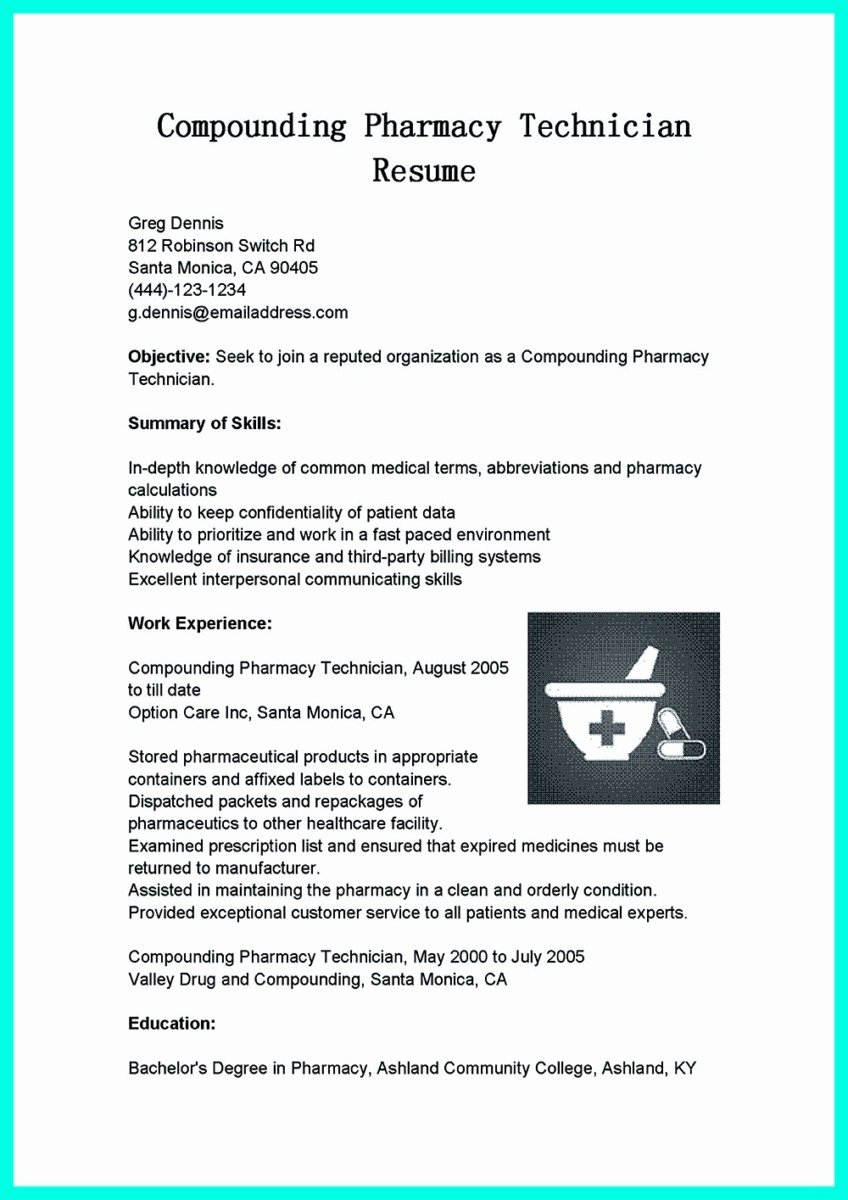 Pharmacy Technician Resume Objective New What Objectives to Mention In Certified Pharmacy Technician Resume