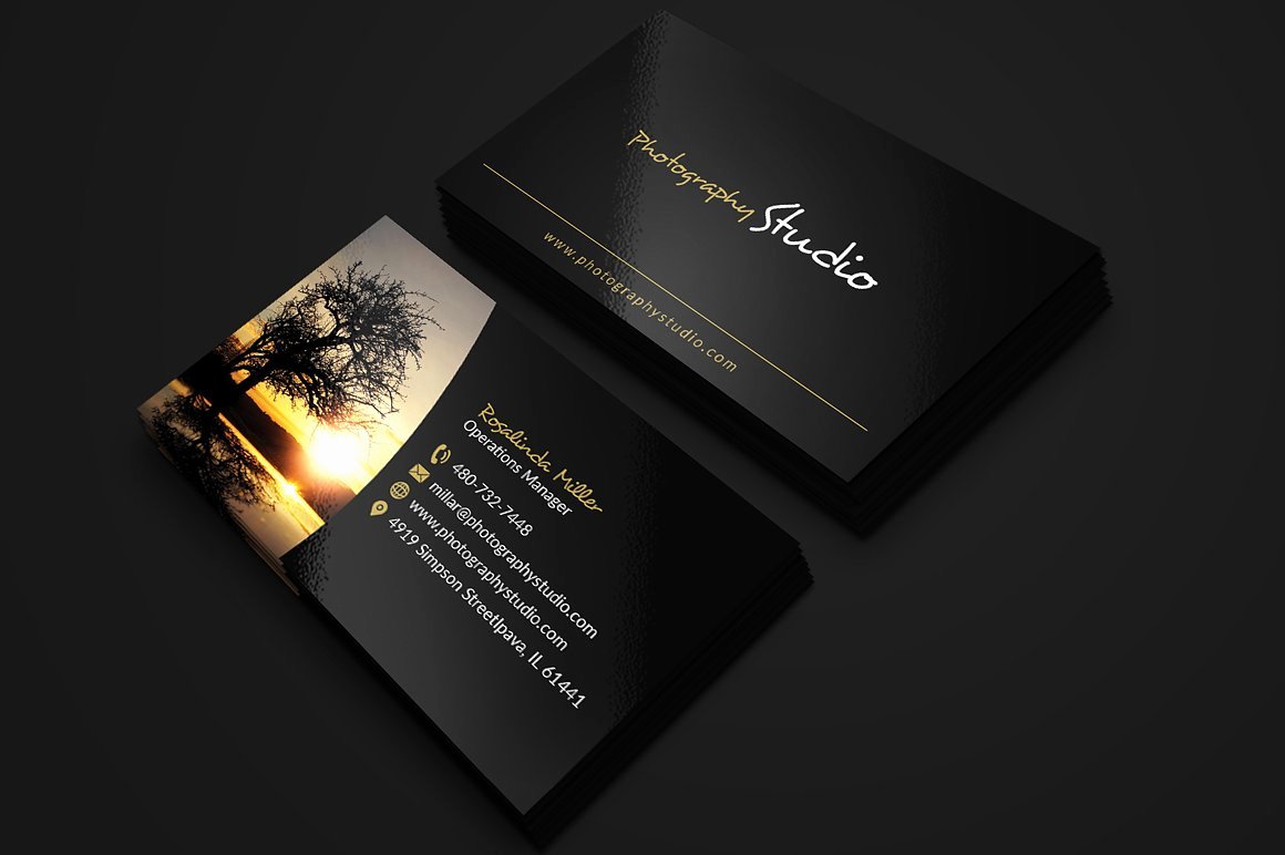 Photography Business Card Design Luxury Graphy Business Card