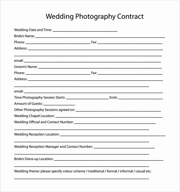 Photography Contract Template Pdf Awesome Grapher Contract – Free Download