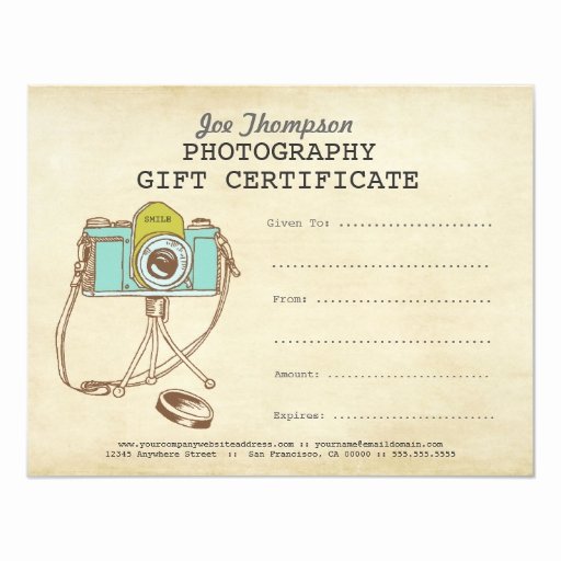 Photography Gift Certificate Wording Fresh Grapher Graphy Gift Certificate Template 4 25x5 5 Paper Invitation Card