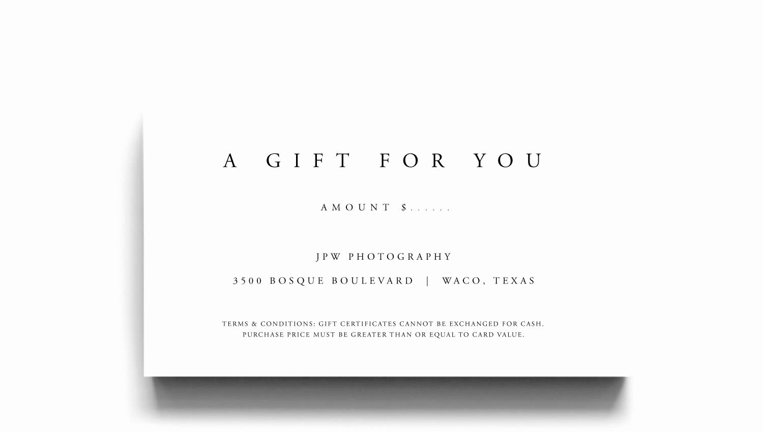 Photography Gift Certificate Wording New Gift Certificate Template A Gift for You Gift Voucher