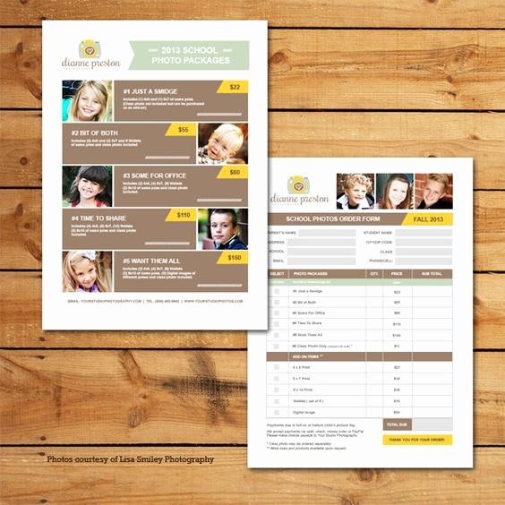 Photography order form Template Luxury order form School Photos and Templates On Pinterest