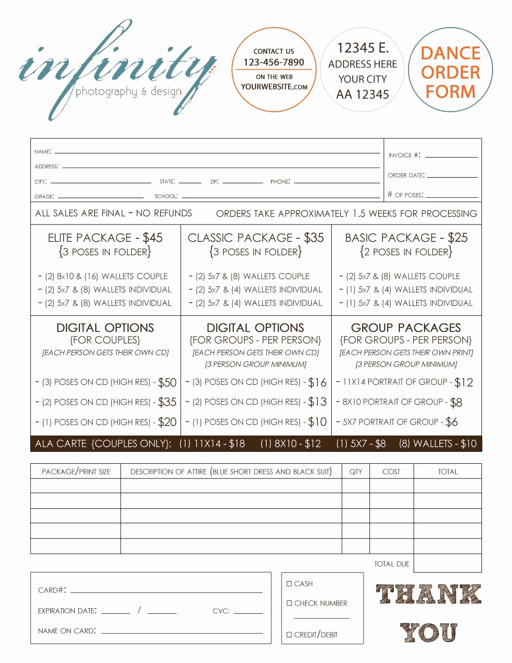 Photography order form Template New Dance Graphy order form Template by Infinitydesigns2007