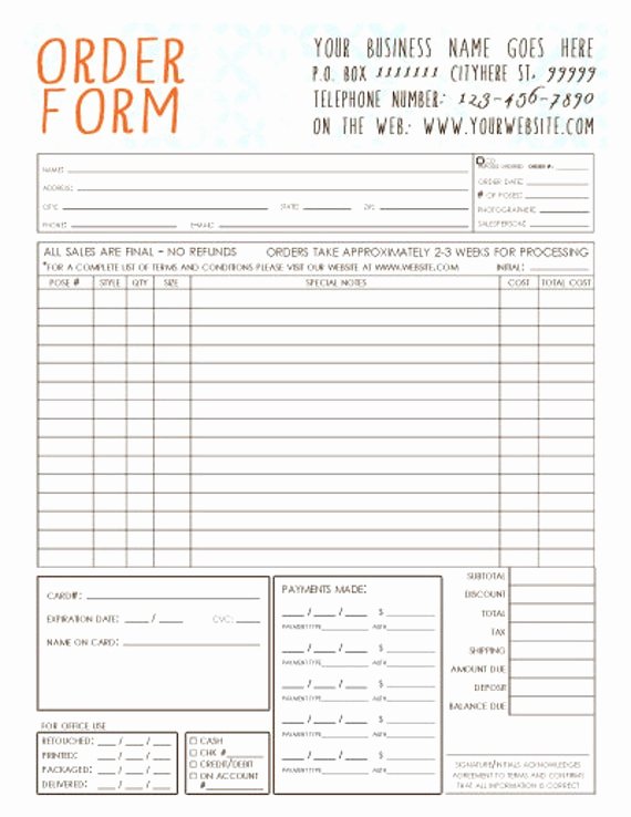 Photography order form Template New General Graphy order form Template by Infinitydesigns2007