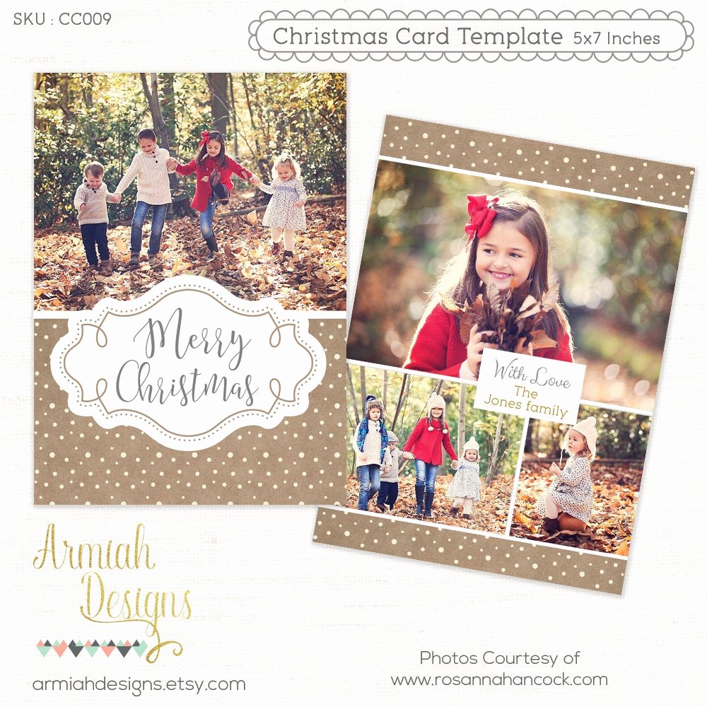 Photoshop Holiday Card Templates Inspirational Digital Shop Christmas Card Template for Photographers