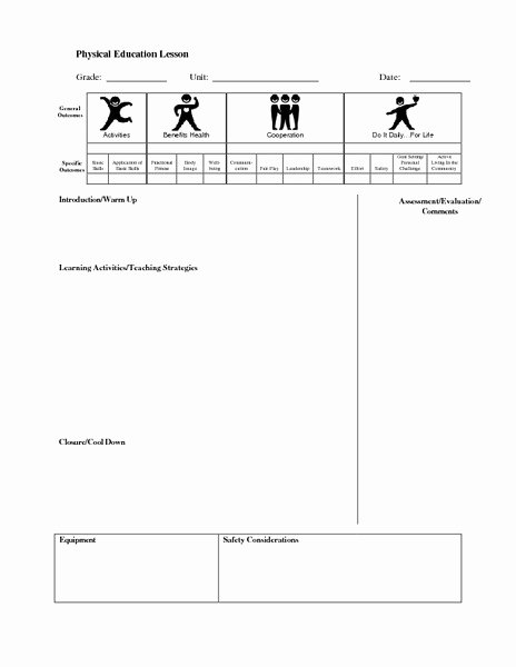 Phys Ed Lesson Plan Template Luxury Physical Education Lesson Plans &amp; Worksheets