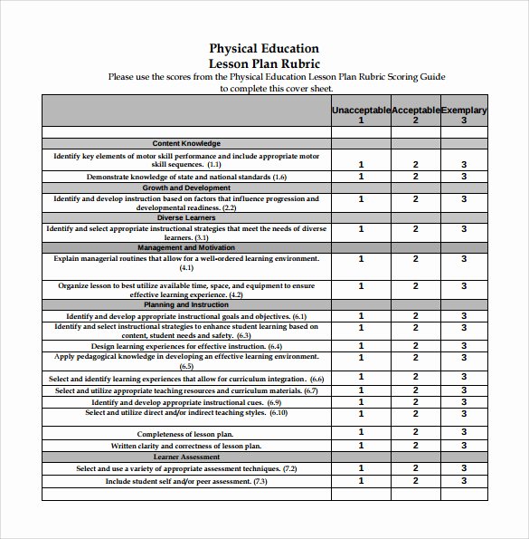 Physical Education Lesson Plan Template Awesome Sample Physical Education Lesson Plan 14 Examples In Pdf Word format