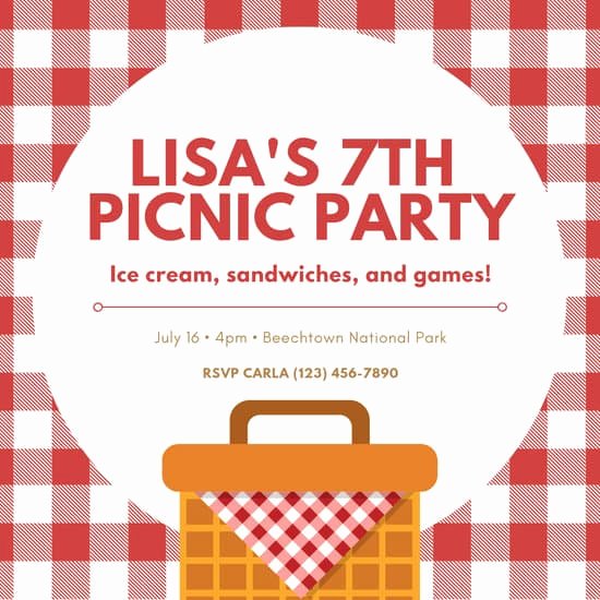 Picnic Invitation Template Free Awesome Customize 61 Picnic Invitation Templates Online Canva