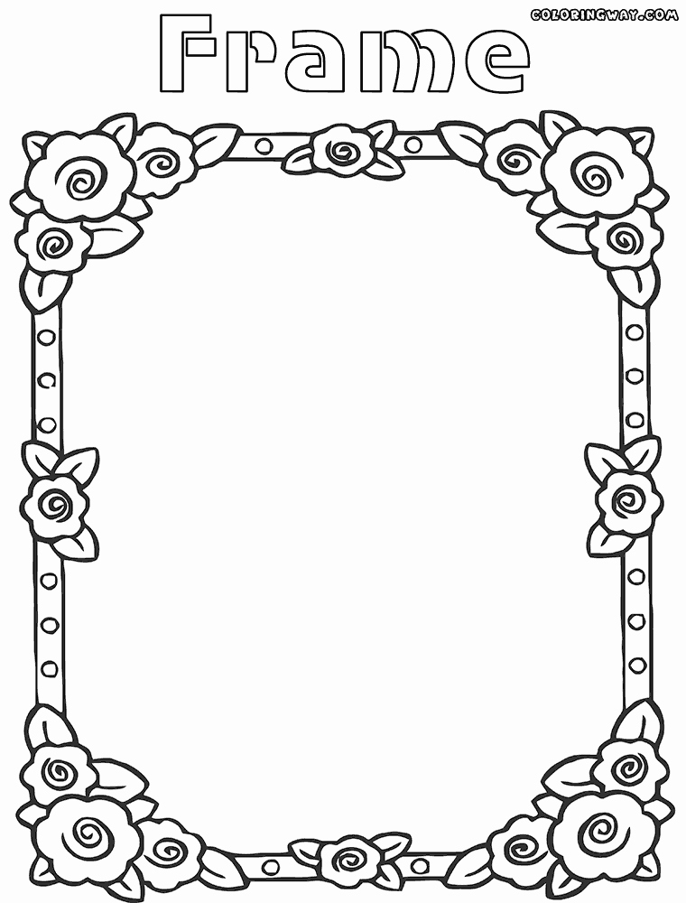 Picture Frame Template Free Elegant Picture Frame Coloring Page Coloring Home