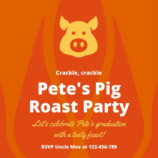 Pig Roast Invitation Template Free Unique Customize 55 Pig Roast Invitation Templates Online Canva