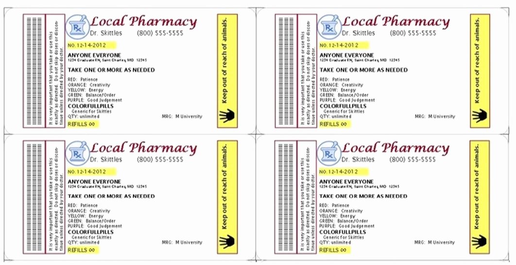 Pill Bottle Label Template Luxury Pin by Kathy March On Grad