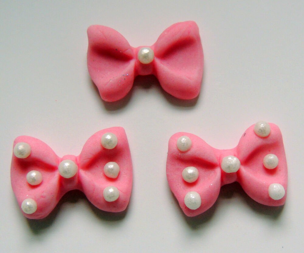 Pink Minnie Mouse Bow Inspirational 6 Edible Pink Minnie Mouse Bow Sugar Paste Cake Cup Cake