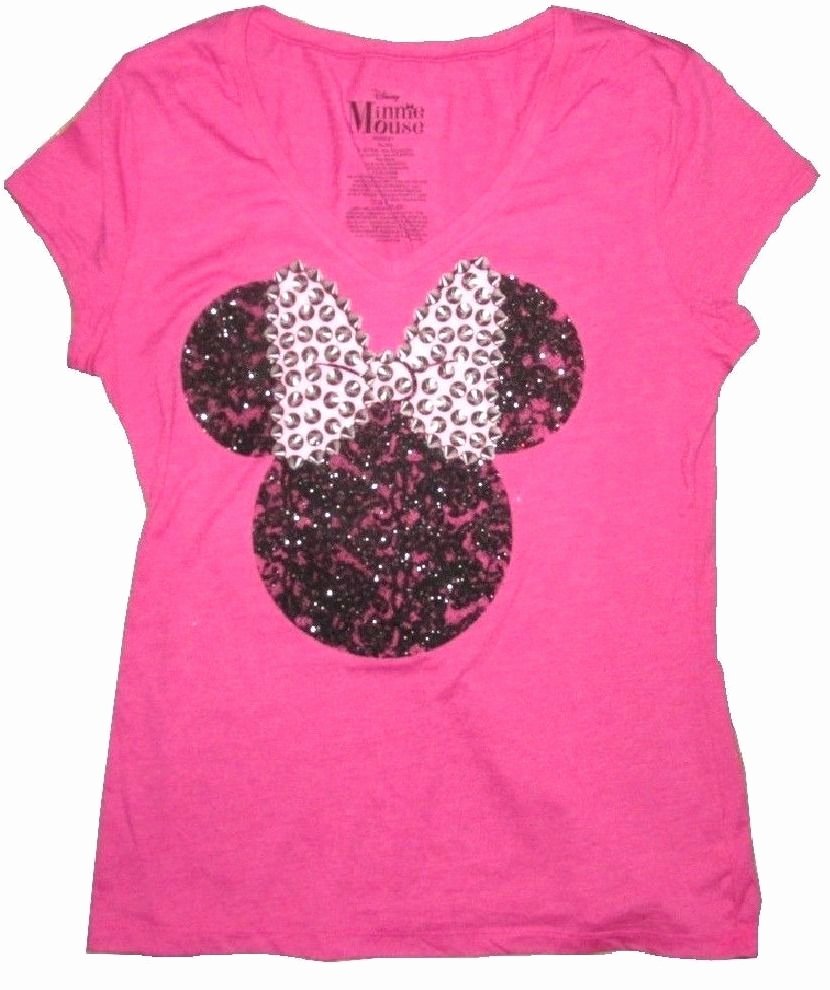 Pink Minnie Mouse Bow Unique Nwt La S Disney Minnie Mouse Glitter Embellished Studded