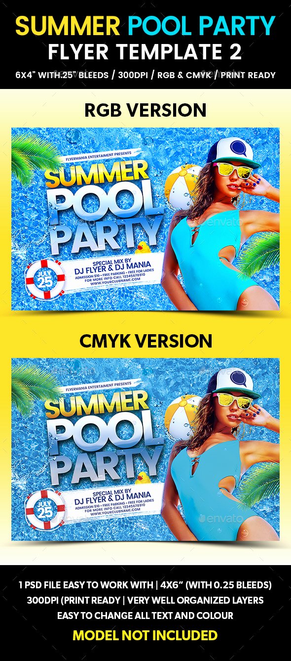 Pool Party Flyer Templates Free Lovely Summer Pool Party Flyer Template 2 by Flyermania
