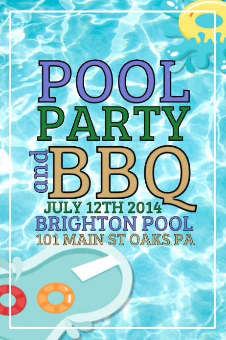 Pool Party Flyers Templates Fresh Pool Party Template