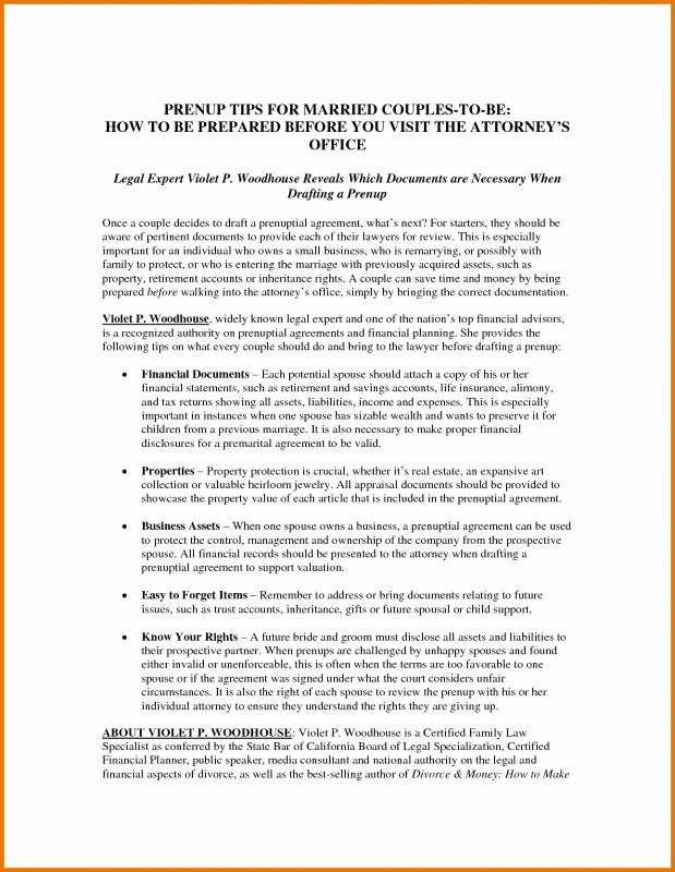 Prenuptial Agreement form Pdf Lovely Prenup Agreements Template