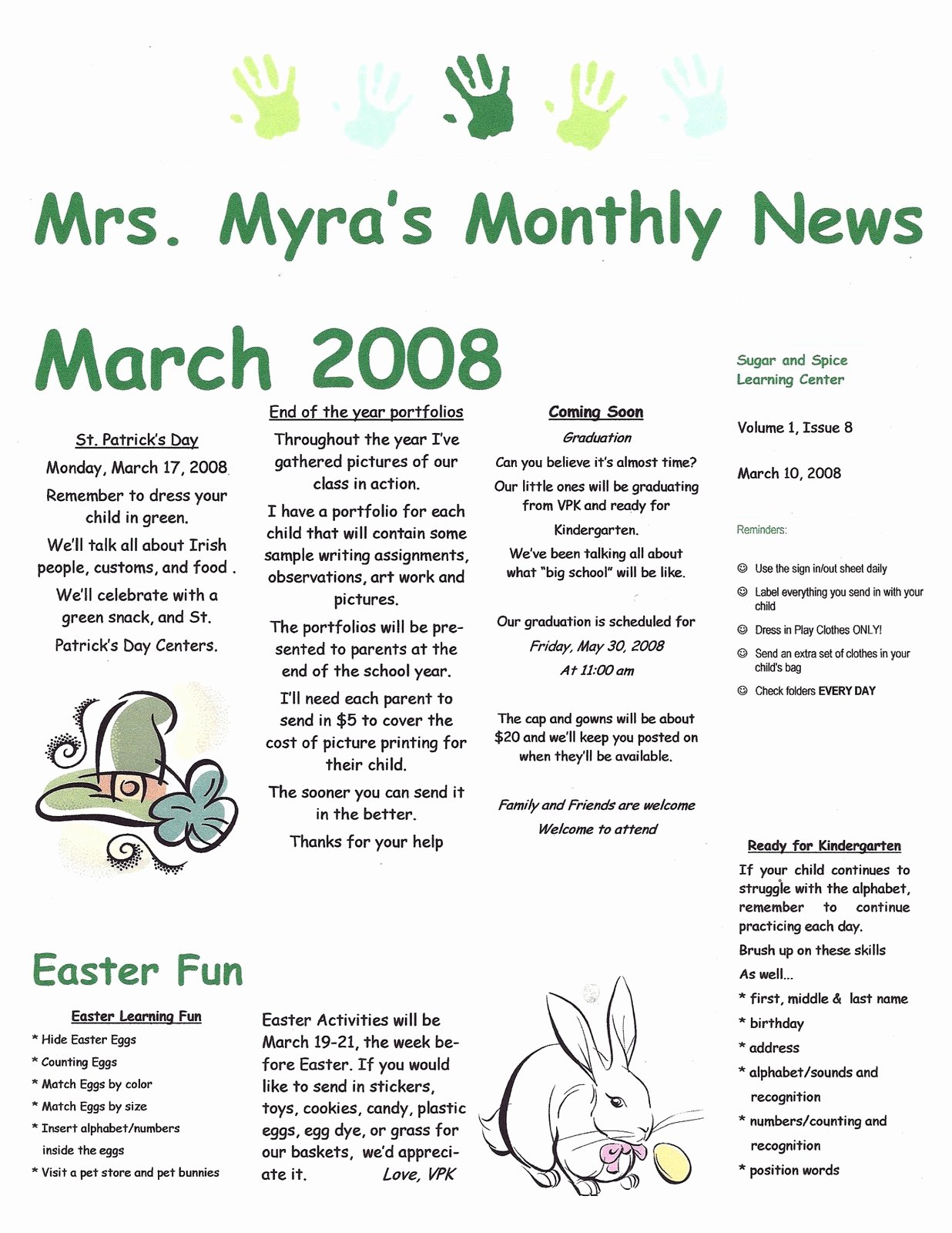 Preschool Newsletters for Parents Lovely Centers and Circle Time the Preschool Newsletter