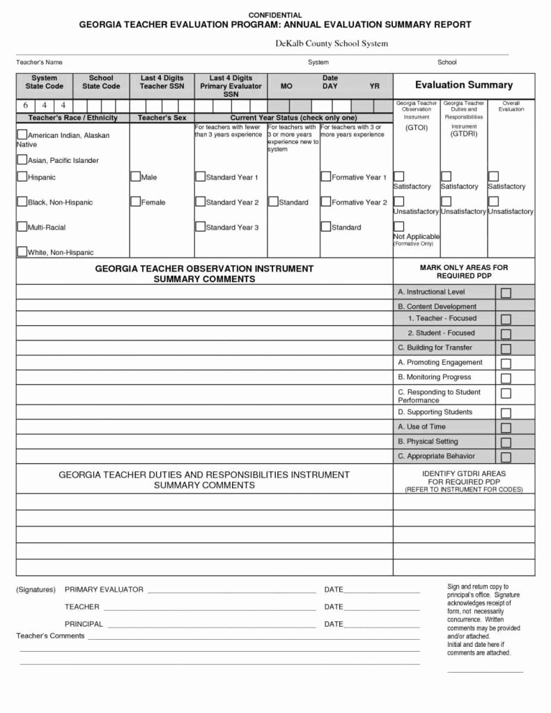 Preschool Teacher Evaluation forms Best Of 26 Of Equipment Operator Evaluation form Template