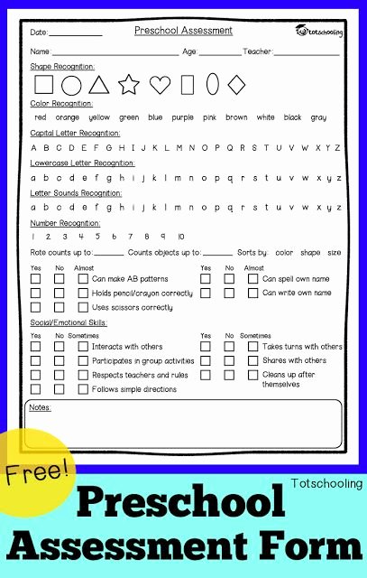 Preschool Teacher Evaluation forms Best Of Free Preschool assessment form Mother Goose Time Preschool Curriculum Review
