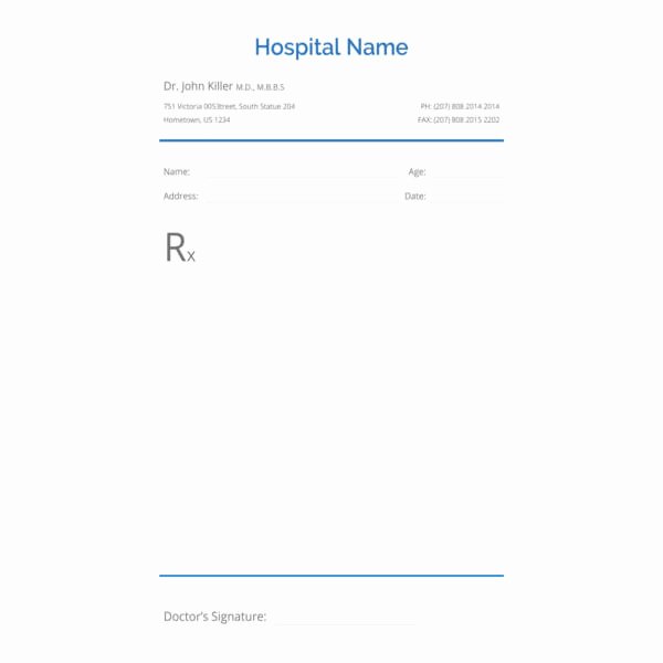 Prescription Pad Template Microsoft Word Luxury 10 Doctor Prescription Templates Pdf Doc