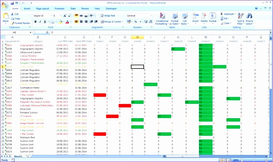 Preventive Maintenance Excel Template Elegant Ppm Schedule Template Excel