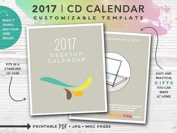 Printable Cd Sleeve Template Inspirational Items Similar to 2017 Printable Cd Case Calendar Templates On Etsy
