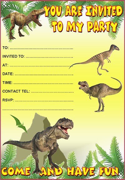 Printable Dinosaur Birthday Invitations Elegant 19 Roaring Dinosaur Birthday Invitations