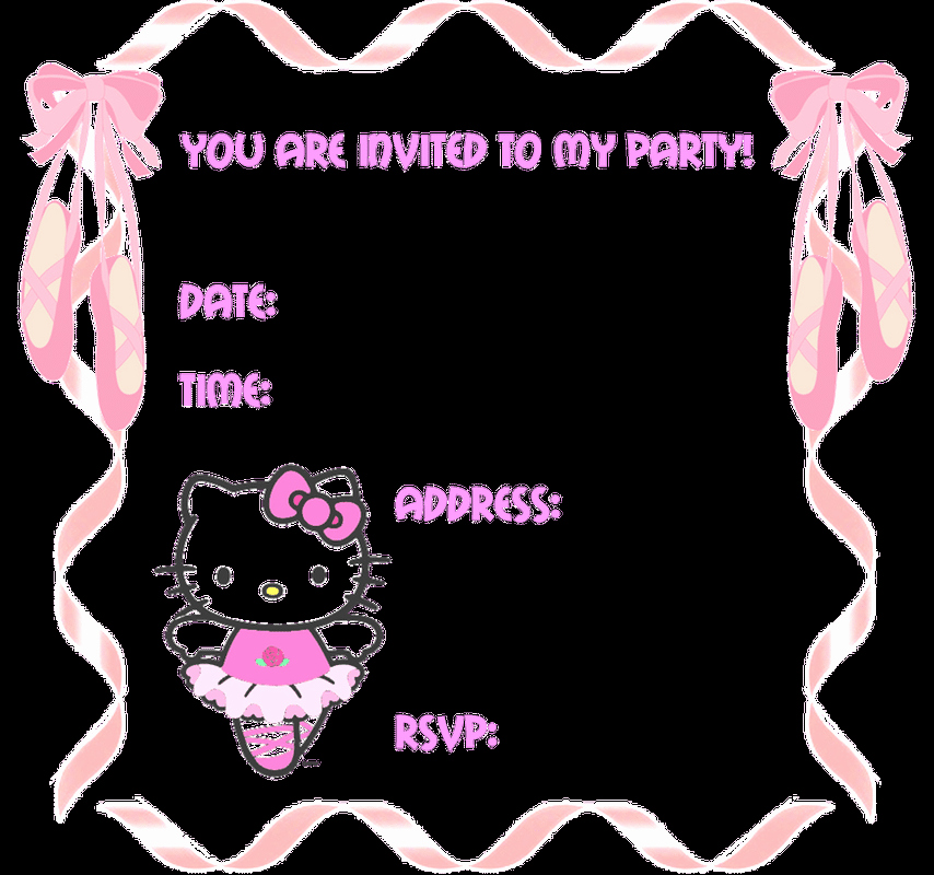 Printable Hello Kitty Invitations Best Of Hello Kitty Blank Party Invitations
